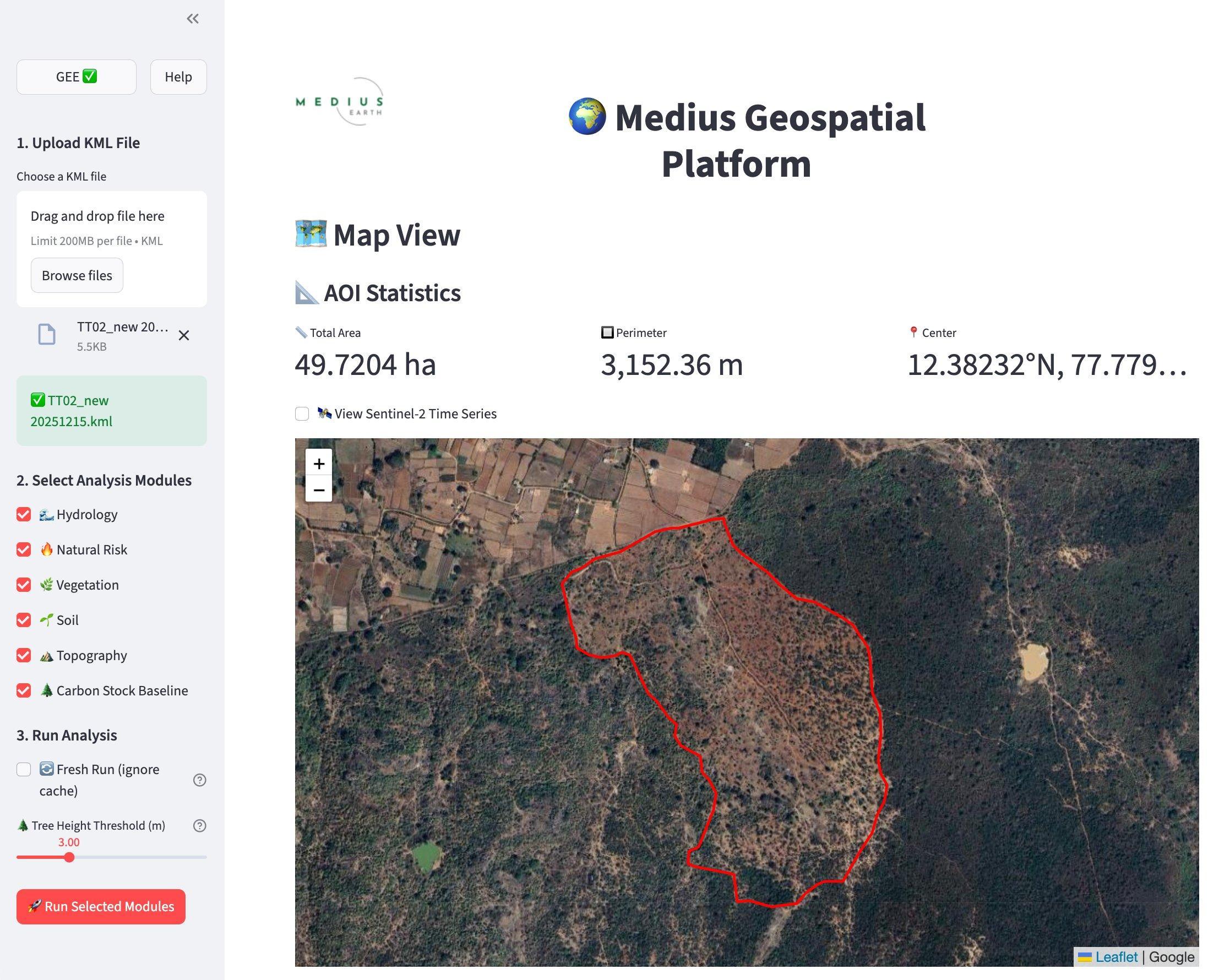Geospatial Analysis Platform
